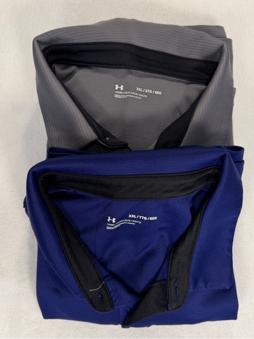 Under Armour 2-Pack Polo Shirts XXL Loose Fit Athletic Golf Bundle
